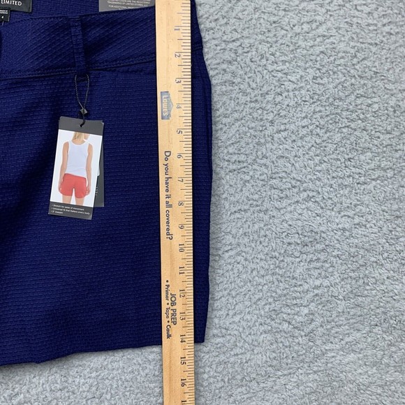 The Limited Shorts Womens Size 4 Navy Blue Waffle Weave Tailored Short Chino - Picture 14 of 16
